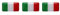 Fashion Graphic Adesivi Stickers Bandiera Italiana Italia Tricolore Rettangolare Resinati 3D 3 Pezzi 14x27mm