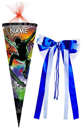 alles-meine.de GmbH stabile Spitze - aus Kunststoff - verschiedenes Zubehör frei wählbar - passend für Schultüte - Skateboard - Sport - 70/85 cm - Zuckertüte - ALLE Größen