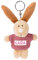NICI 44631 Schlüsselanhänger Hase mit T-Shirt Lara 10cm, Beige