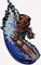 Sticker-Designs 10cm! Klebe-Folie Wetterfest Made-IN-Germany: Surfin Beach Tiki Awesome Surf Board Surfer Decal! E129 UV Waschanlagenfest Auto-Aufkleber Profi-Qualität!