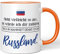 JUNIWORDS Tasse, Sieht vielleicht so aus, als würde ich dir zuhören. Doch in Wahrheit denke ich an Russland (1001338), Wähle Farbe, Orange