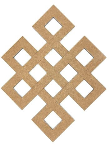EVYRE | Quadro Legno Mandala | Pannelli In Legno Per Pareti 40cm | Pannelli Decorativi | Quadri In Rilievo | Quadri Decorativi Per | Pareti Spiritualità Oggetti, Vintage (1, Nodo infinito tibetano)