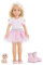 Corolle 9000600010 - Girls Valentine Ballerina Set, Ankleidepuppe mit Hund, mit Krönchen, Ohrringe und extra Schlittschuhe, 28cm Spielpuppe mit Vanilleduft, ab 4 Jahren