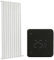Milano Aruba Ardus 1500W White Single Oval Panel Dry Heat Vertical Electric Radiator WiFi - 1784mm x 590mm