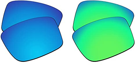 EZReplace Ersatzgläser für Spy Optic Dirty Mo Tech Sonnenbrillen (polarisierte Gläser) – passend für Spy Optic Dirty Mo Tech Rahmen (Eisblau + Federgrün), Eisblau + Frühlingsgrün, Einheitsgröße