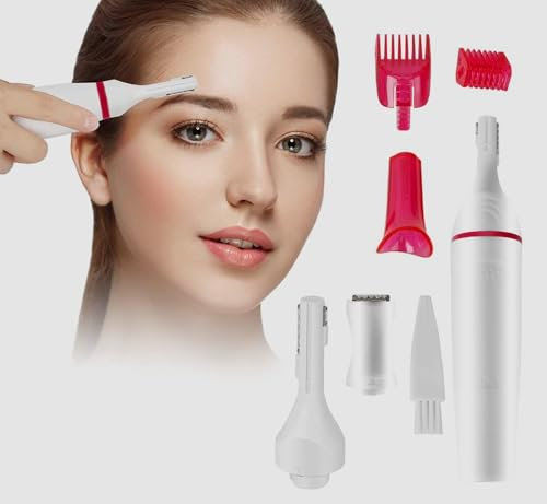 2 en 1 Ladyshaver Femmes, Rasoir électrique pour femme la zone de bikini, le visage, les rasoirs pour femme sans douleur, Mini Rasoir Facial à Pile