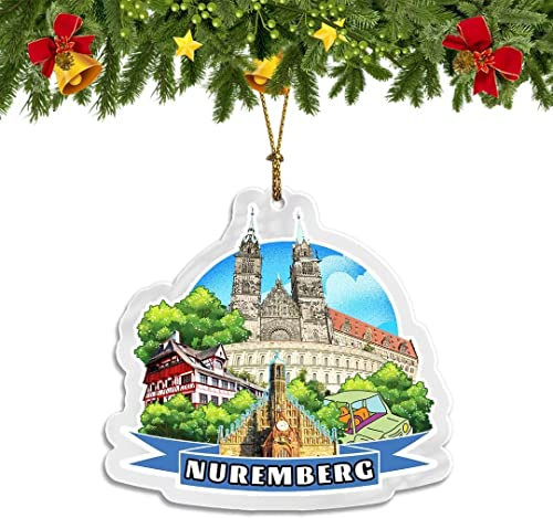 Nürnberg Deutschland Weihnachtsschmuck Transparent Acryl Hängend Weihnachtsbaum Anhänger Home Decorators Reise Souvenirs