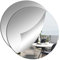 DRERIO 2 Pcs Spiegel Fliesen Selbstklebender Acrylspiegel HD Runde Sticky Spiegel Großer Kunststoff Rahmenloser Spiegel 24 cm Acrylspiegel Fliesen Unbreakable Spiegel Kreis Wand Klebespiegel