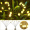 Neioaas 2 x Solarleuchten schwingen durch Wind, 6 LED-Solar-Glühwürmchen-Lichter, wasserdicht, schwingend, Solarleuchten mit 2 Modi, Wegbeleuchtung, Dekoration für Garten, Hof und Weg – warme Lichter