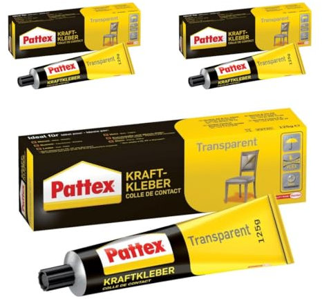 Pattex Colle puissante Classic, Colle extrêmement forte pour une résistance maximale, colle universelle pour une utilisation universelle, colle haute chaleur, 3 x 50 g