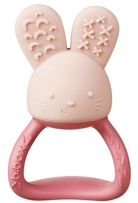 b.box Anneau de Dentition Réfrigérant | Anneau de Dentition Rafraîchissant | Anneau de Dentition Remplissable | Se Remplit d'Eau Froide ou de Glaçons | Textures Variées | Pour Bébé de 3 Mois et +