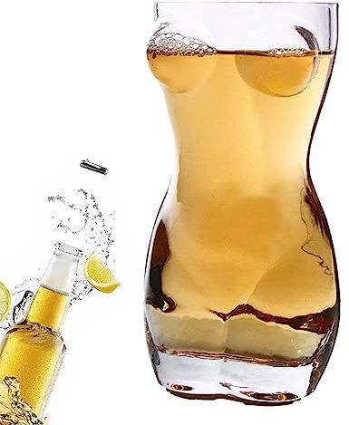 Unique Pint Glass Cup – Body Shaped Sexy Beer Glass| Body Shot Glasses Set– for Home Parties, Clubs, Events