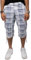 X RAY Lange Cargo-Shorts für Herren, mit Gürtel, 45,7 cm Schrittlänge unterhalb des Knies, mehrere Taschen, 3/4-Caprihose, Kariert, Blau/Weiß, 50