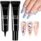 Makartt Nail Rhinestone Glue Gel 2 * 15ml, Super Adhesive Nail Gel for Gems, Nail Gem Glue for Rhinestones Crystal Stones Jewels
