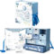 Beeveer Baby-Erinnerungsbox mit Elefantenmotiv für Neugeborene, mit 9 beschrifteten Fächern, Aufbewahrungsbuch für Babys, Andenken, Geschenk, Organizer für Schwangerschaft, Babyparty, Mutterschaft