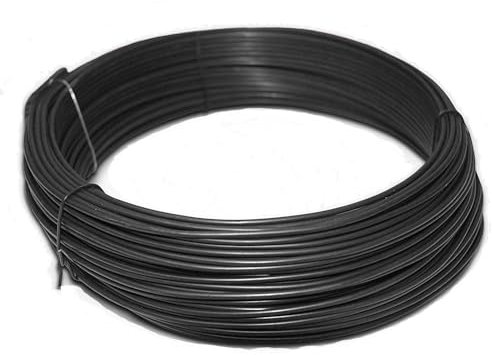 casa pura Spanndraht für Maschendrahtzaun schwarz 3mm dick 80m Gartendraht, Bindedraht, Modellierdraht, dünner Draht zum basteln für Garten, Wildzaun oder Weidezaun