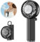 HandFan 5000mAh Mini Handheld Fan with Refrigeration, Rechargeable Portable Air Conditioner Hand Fan, Pocket Size, Foldable Personal Electric Cooling Fans for Beach, Travel, Outdoors(Black)