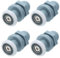 PATIKIL Shower Door Rollers 19mm/0.7, 4 Pack Bathroom Glass Door Runner Replacement Part Sliding Shower Door Wheels for Bathroom Glass Sliding Door, White-Grey