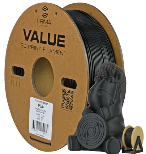 PrimaValue PLA+ - Matte Black - 1.75mm - 3kg
