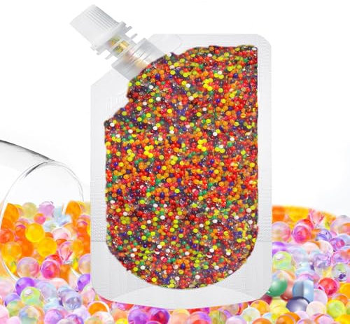 100.000 Stück Regenbogen-Mischung, Gelee-Wasser-Gel-Perlen, ungiftige Wasserperlen für Vasenfüller, Pflanzen, schwimmende Kerzen, Hochzeits- und Heimdekoration