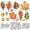 GLOBLELAND Stanzformen Mit Gebrochenen Herbstblättern Zum Gestalten von Karten, Metall, Gebrochene Herbstahornblätter, Stanzformen, Vorlagen Für Scrapbooking, Journale, Papierbasteleien, Dekoration