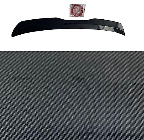 Lidzopas Auto Heckspoiler, Autodach Spoiler Lippe Streifen Spoiler Heckklappenverkleidung mit Klebeband, 99 x 9,5 cm, Kohlefaser-Textur, Schwarz