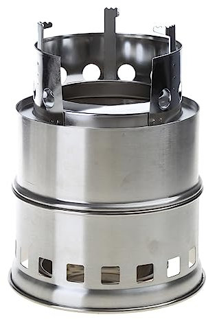 Estufa de leña desmontable de acero inoxidable, portátil, resistente al viento, para pícnics, hornos de cocina, quemadores de leña