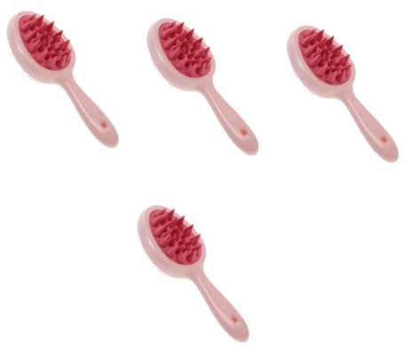 FOMIYES 4 Stück Shampoo-Kamm kopfhautbürste kopfhautmassage Kopfhautwäscher für schuppen kleine Bürste Duschbürste für Haare Shampoo-Bürste für Haarkopfhaut-Massagegerät Rosa