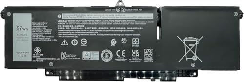 WW8N8 FH97R 0HYH8 0CTJJ6 2ICP6/65/78 3ICP6/65/78 Laptop-Akku Kompatibel mit Dell Latitude 7340 7350 7440 7450 7640 7650 Series(11.4V 57Wh)