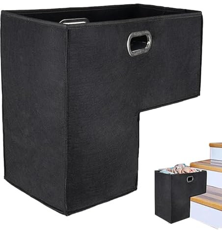 Cesta de escalera, Cesta de escalera - Organizador de almacenamiento de escalera plegable - Organizador de almacenamiento de escalones de escalera, organizador de almacenamiento de escaleras, cesta de