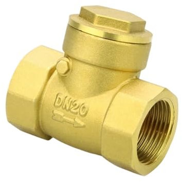 FANNIXI Absperrventil 1/2 3/4 1 2 Horizontales Messingdraht-Mund-Rückschlagventil Messing-Innengewinde-Rückschlagventil(3/4)