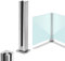 XINZI Edelstahl Glasgeländerpfosten 304, Glasklemme Glashalter, Glas Balustraden-Geländersystem, Balkon Terrassen Zwischenpfosten Stabilisator für Außenbereich, Pool, Deck- 95cm Silber, Corner Post