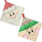 GRFFZX Topflappen mit Weihnachtsgesicht, süße Gesteppte Tisch-Topflappen mit Weihnachtsmannmotiv, lustige Topflappen aus Baumwolle mit Weihnachtsmannmotiv für Backen und Grillen zu Weihnachten (A+B)