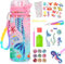 PUWOWYE Sirène Bricolage Gourde Fille DIY Gourde Isotherme Bouteille Kit de Loisir Créatif Enfant Jeux Créatif Fille 6 7 8 9 10 Ans pour Idée Cadeau Noël Extérieur Jeux Enfant 2 3 4 5 6 Ans