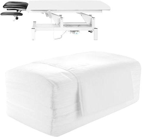 YAYODS 200 Stück Einweg Bettlaken - 180 x 80cm Einweg Massageliege Weiche Vliesstoff - Weiß Einweg Massagetisch Bezug Bettlaken - Einweg Spannbettlaken Auflage Einmal Bettwäsche Kosmetikliege Bezug