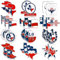 Konohan Texas-Magnete für Kühlschrank, Metall-Kühlschrankmagnet, magnetisch, Texas-Souvenirs, Geschenke, USA-Staat, magnetische Kühlschrankaufkleber, Flagge, Karte, Cowboyhut und Stiefel, 24 Stück