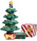 Fangxuee Weihnachten Aquarium Dekoration Weihnachten Box für Geschenk Miniatur Harz Mikrolandschaft Ornamente für Fisch Aquarium ZubehöR
