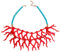 XFSRG Damen Halskette Modeschmuck Kette mit Korallen Design für Mädchen und Frauen Exklusiver Schmuck für besondere Anlässe