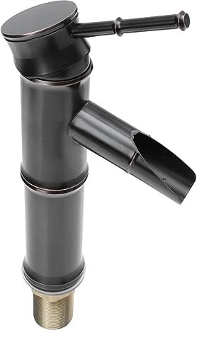 Lurrose Robinet D'eau Chaude Et Froide Froid Couler Robinet Robinets De Cuisine En Cascade Fauce De Cuisine Noir En Cascade Robinets De Toilettes Pour L'évier Évier Noir Cuivre