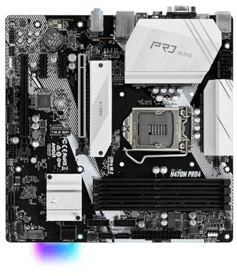Scheda madre Fit For ASRock H470M PRO4 LGA1200 supporta i9-10900KF, i7-10700F, i5-10600K, i5-10400, CPU DDR4 2933 MHz, NVME, M.2, Micro ATX schede madri per computer