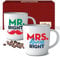 Triple Gifffted Paare Mr Right Mrs Always Right Lustige Tassen Geschenkset Ideen Hochzeitstag, Ehepaare, Verlobungsgeschenk, Hochzeitsgeschenke für Brautpaar, Hochzeit, Weihnachten, Keramik, 380ML