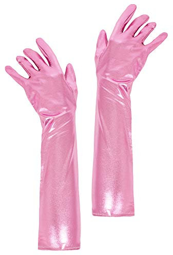 Das Kostümland Glitzernde Handschuhe Shine 40 cm - Rosa