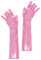 Das Kostümland Glitzernde Handschuhe Shine 40 cm - Rosa
