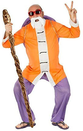 Chaks - Muten Roshi Kostüm, Dragon Ball, 4-teiliges Set für Erwachsene, Outfit für Karneval, Halloween und Anime Fans