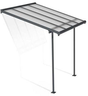 Palram Canopia Sierra Patio Veranda Pergola 2.3x2.3 Garden Canopy Grey