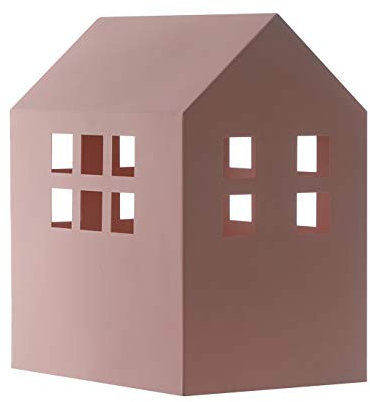 Lampe de chevet House, lampe décorative métal, 40 W, rose, L 14 x H 20 x P 23 cm