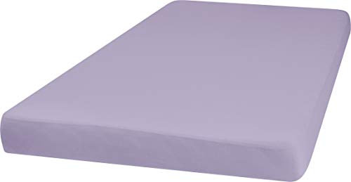 Playshoes 770321-10 Jersey-Spannbettlaken, Wasserdicht und Atmungsaktiv, 70 x 140 cm, flieder, violett