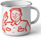 Fabulous Emaillierter Metallbecher 284ml Kim Jong Un Diktator Nordkorea Kommunist