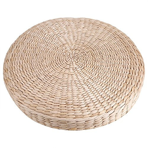 SOONHUA Rundes Tatami-Pad 40 cm Runder Hocker Tatami-Kissen Bodenkissen Strohmeditation Weiche Yogamatte