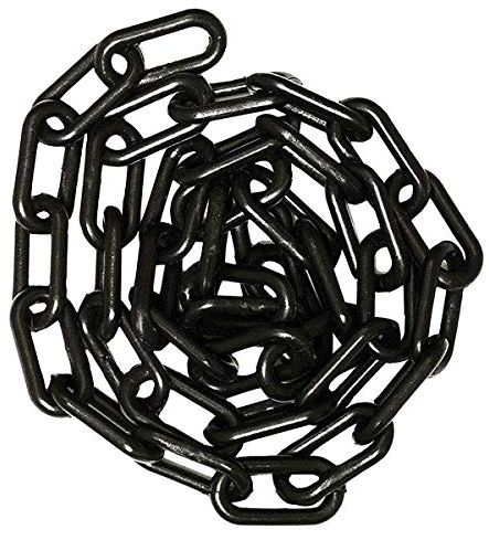 ExcInter Plastic Chain Black 15metres*6mm Coated Decorative Links for Decorative Garden Fence Warning Safety Parking Space Assorted Colours